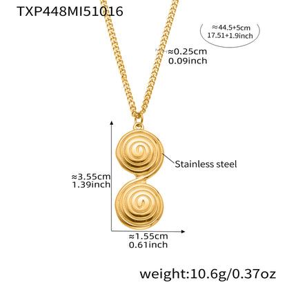 316L Stainless Steel Minimalist Twisted Hoop Earrings & Necklace - Image 8