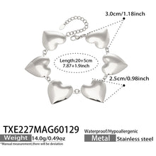 316L Stainless Steel Minimalist Two-Tone Heart Chain Bracelet & Necklace - Image 6