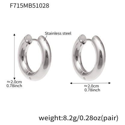 316L Stainless Steel Mixed Metal Hoop Earrings - Image 14