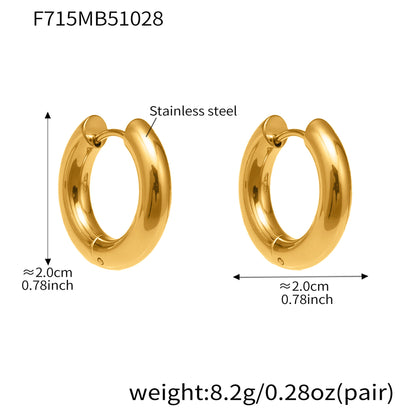 316L Stainless Steel Mixed Metal Hoop Earrings - Image 7