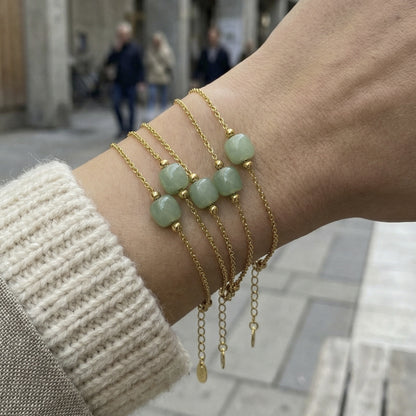 316L Stainless Steel Modern Minimalist Round Bead Necklace & Bracelet Set - Image 2