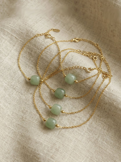 316L Stainless Steel Modern Minimalist Round Bead Necklace & Bracelet Set - Image 5