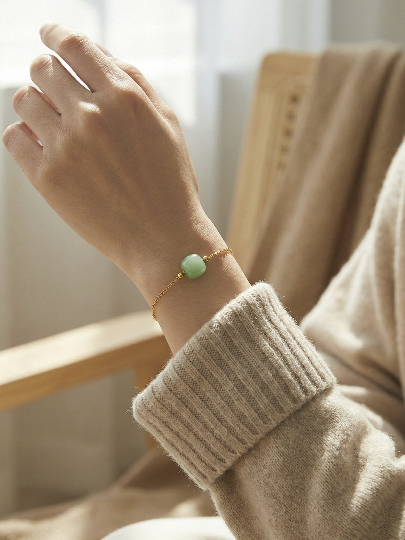 316L Stainless Steel Modern Minimalist Round Bead Necklace & Bracelet Set - Image 8