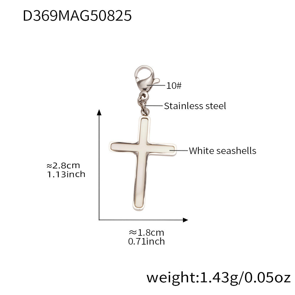 316L Stainless Steel Mother-of-Pearl Cross Jewelry Collection - Image 10