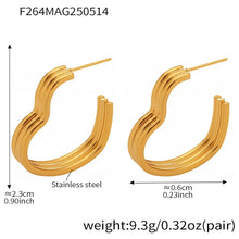 316L Stainless Steel Multi-Layer Geometric Hoop Earrings - Image 15
