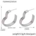 Layered Heart Hoops (Style A) / Steel
