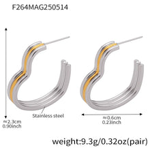 316L Stainless Steel Multi-Layer Geometric Hoop Earrings - Image 17