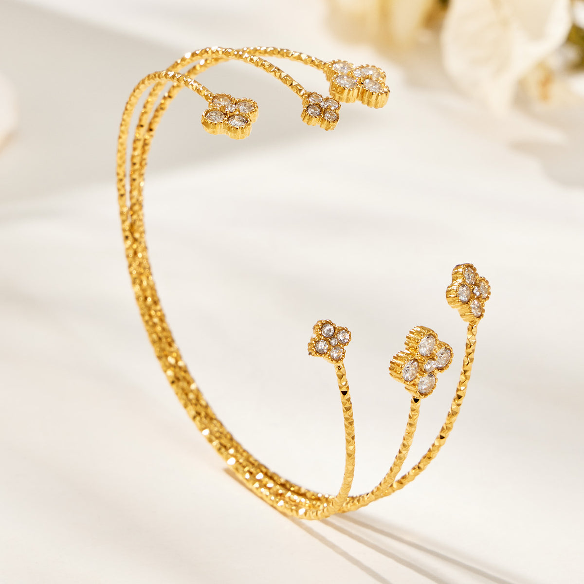 316L Stainless Steel 18K PVD Gold Multi-Layer Open Bangle made with 316L stainless steel and 18K PVD gold finish for wholesale jewelry buyers - image 14