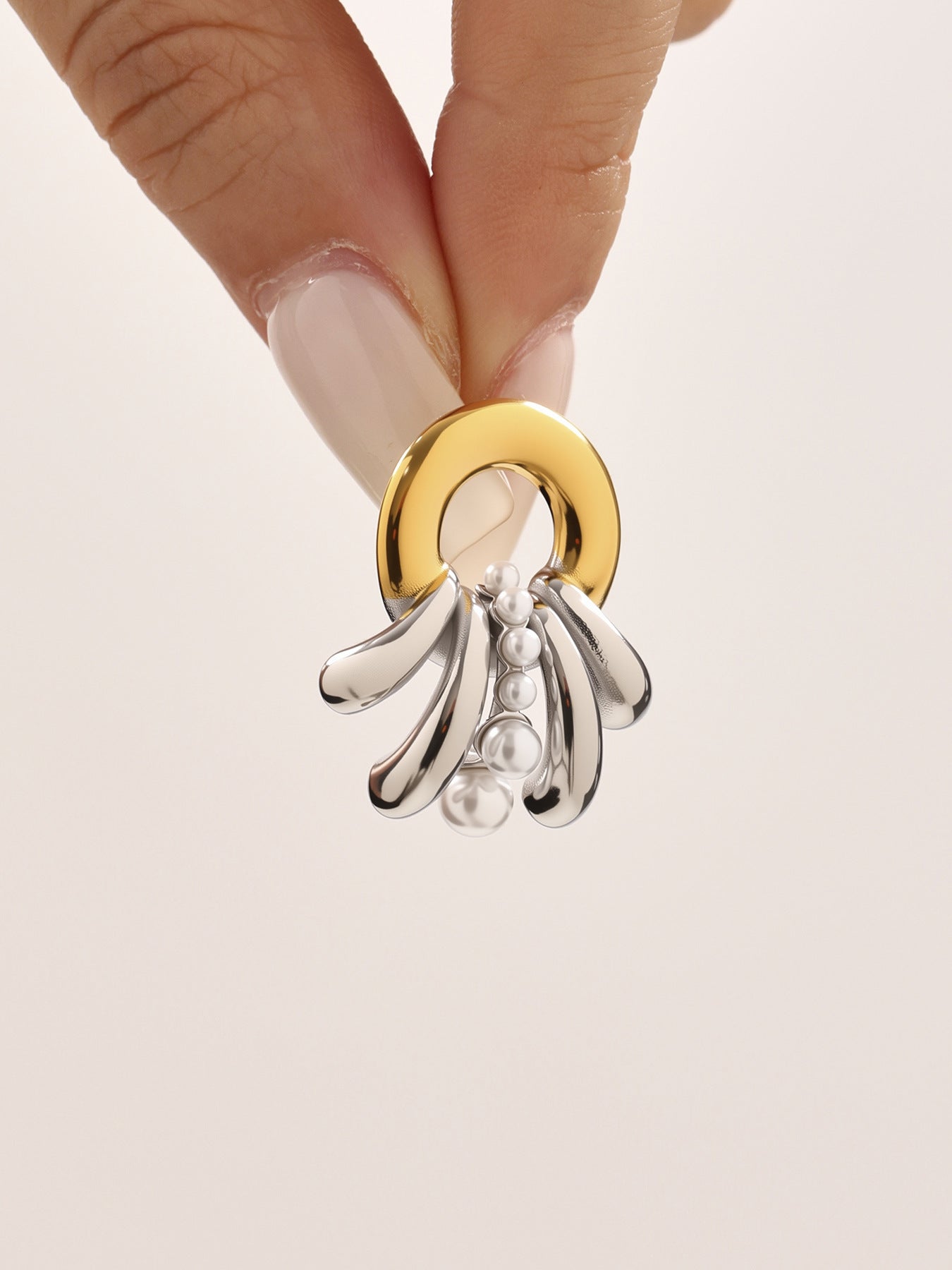 316L Stainless Steel Multi-Layer Shell Pearl Earrings - Image 12