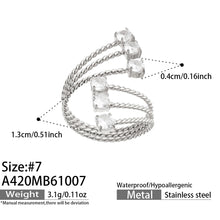 316L Stainless Steel 18K PVD Gold Multi-Layer Twist Open Ring made with 316L stainless steel and 18K PVD gold finish for wholesale jewelry buyers - image 16