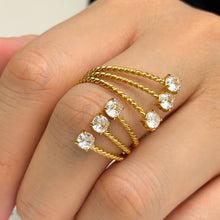 316L Stainless Steel 18K PVD Gold Multi-Layer Twist Open Ring made with 316L stainless steel and 18K PVD gold finish for wholesale jewelry buyers - image 7