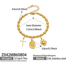 316L Stainless Steel 18K PVD Gold Multi-Pendant Bangle made with 316L stainless steel and 18K PVD gold finish for wholesale jewelry buyers - image 13