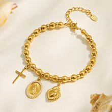316L Stainless Steel 18K PVD Gold Multi-Pendant Bangle made with 316L stainless steel and 18K PVD gold finish for wholesale jewelry buyers - image 3