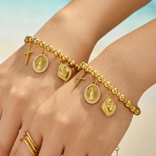 316L Stainless Steel 18K PVD Gold Multi-Pendant Bangle made with 316L stainless steel and 18K PVD gold finish for wholesale jewelry buyers - image 6