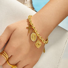 316L Stainless Steel 18K PVD Gold Multi-Pendant Bangle made with 316L stainless steel and 18K PVD gold finish for wholesale jewelry buyers - image 7