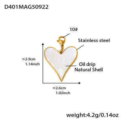 316L Stainless Steel Natural Mother-of-Pearl Heart & Starfish Enamel Jewelry Collection - Image 10