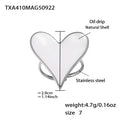 Heart Steel Ring / Size 7