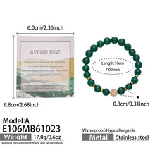 Stunning 316L stainless steel natural stone beaded bracelet in different colors