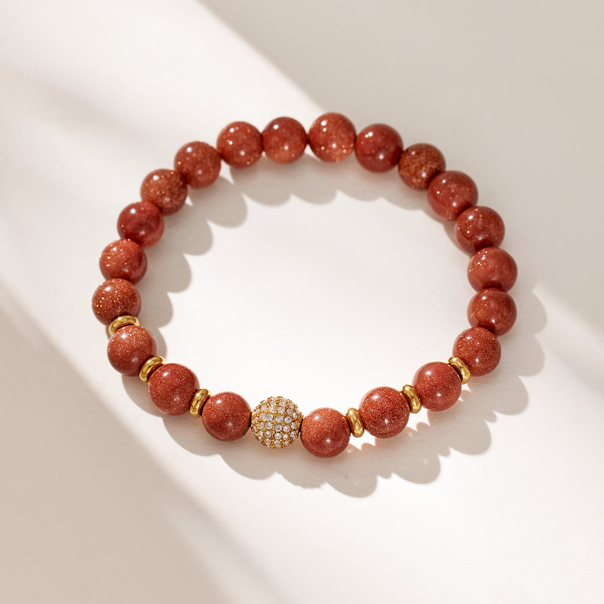 316L Stainless Steel 18K PVD Gold Natural Stone Beaded Bracelet made with 316L stainless steel and 18K PVD gold finish for wholesale jewelry buyers - image 26