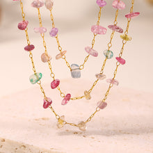 316L Stainless Steel 18K PVD Gold Natural Stone Crystal Necklace made with 316L stainless steel and 18K PVD gold finish for wholesale jewelry buyers - image 11