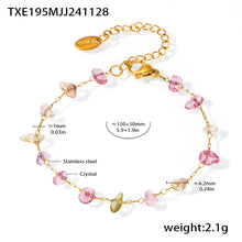 316L Stainless Steel 18K PVD Gold Natural Stone Crystal Necklace made with 316L stainless steel and 18K PVD gold finish for wholesale jewelry buyers - image 13
