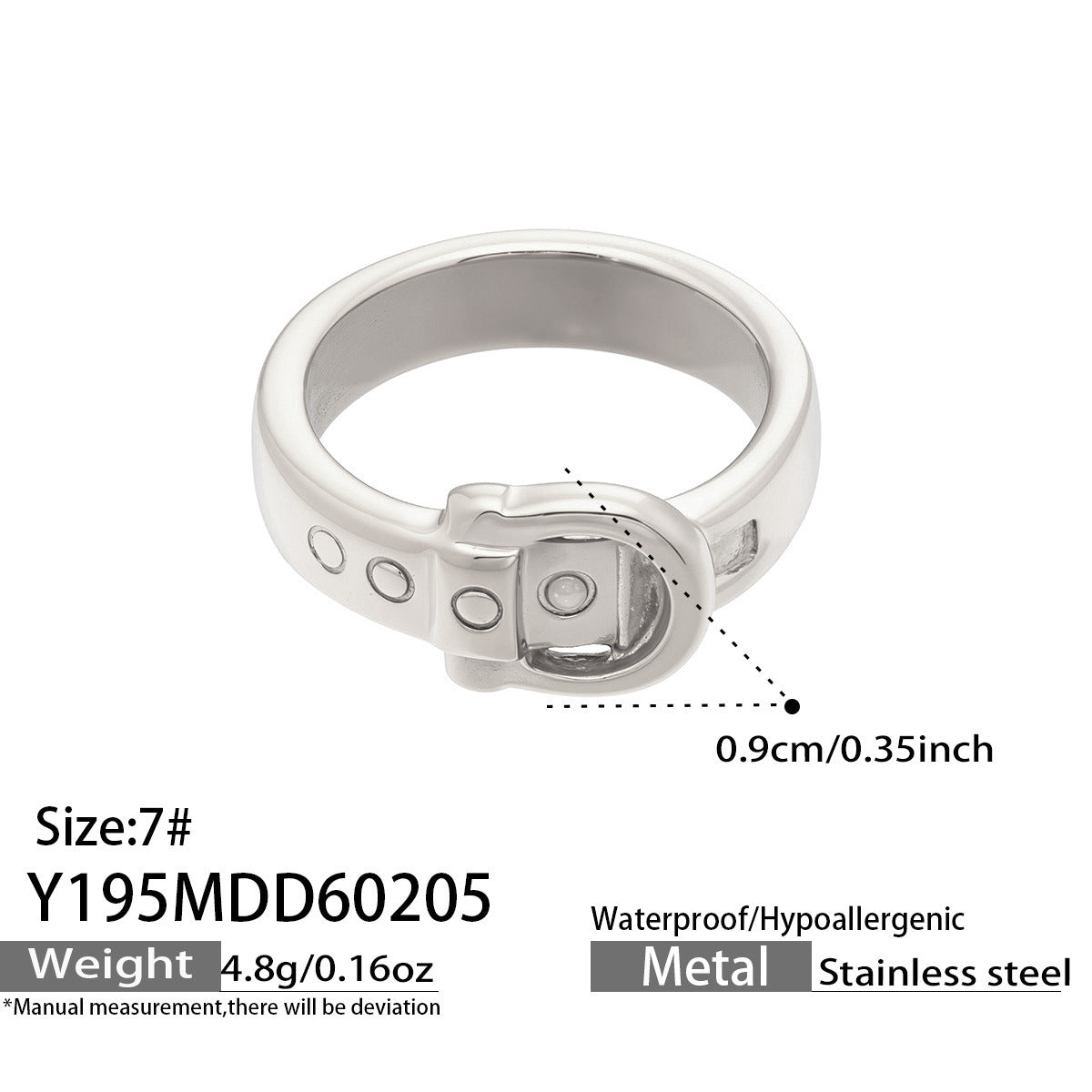 316L Stainless Steel 18K Gold PVD Waterproof Geometric Openwork Ring