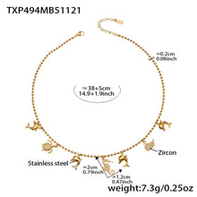 316L Stainless Steel Ocean Charm Bead Chain Jewelry - Image 6