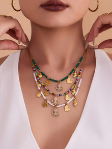 316L Stainless Steel Ocean-Inspired Octopus & Heart Pendant Natural Crystal Beaded Necklace - Image 4