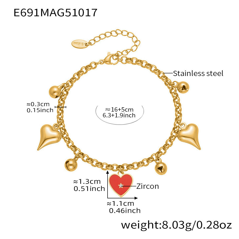 316L Stainless Steel Ocean-Inspired Shell & Fish Multi-Pendant DIY Bracelet - Image 1