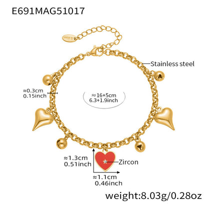 316L Stainless Steel Ocean-Inspired Shell & Fish Multi-Pendant DIY Bracelet - Image 1
