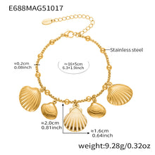 316L Stainless Steel Ocean-Inspired Shell & Fish Multi-Pendant DIY Bracelet - Image 4