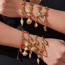 316L Stainless Steel Ocean-Inspired Shell & Fish Multi-Pendant DIY Bracelet - Image 5