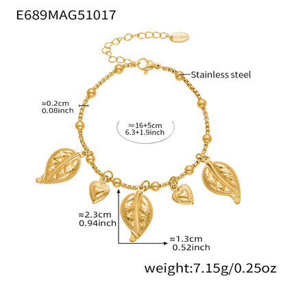 316L Stainless Steel Ocean-Inspired Shell & Fish Multi-Pendant DIY Bracelet - Image 7