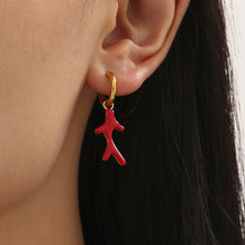 316L Stainless Steel Oceanic Coral & Shell Drop Earrings - Image 2