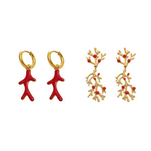 316L Stainless Steel Oceanic Coral & Shell Drop Earrings - Image 4