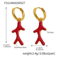 316L Stainless Steel Oceanic Coral & Shell Drop Earrings - Image 5