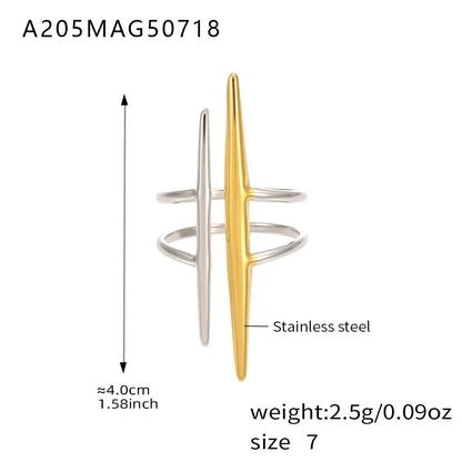 316L Stainless Steel Open Adjustable Serpent Design Ring - Image 8