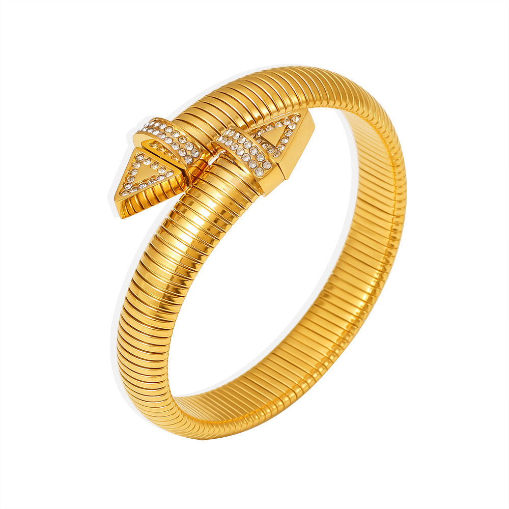 Stylish women's bracelet showcasing a minimalist design.