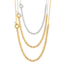 316L stainless steel OT toggle long chain necklace wholesale color set gold silver two tone