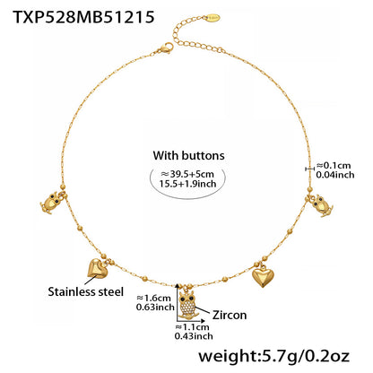 316L stainless steel owl  size measurements