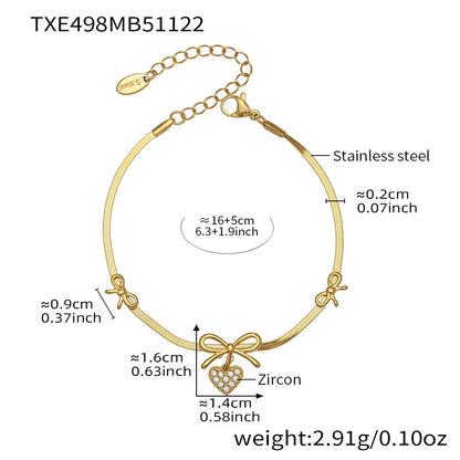 316L Stainless Steel Pavé Zircon Charm Blade Chain Jewelry - Image 1