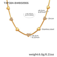 316L Stainless Steel Pavé Zircon Charm Blade Chain Jewelry - Image 2