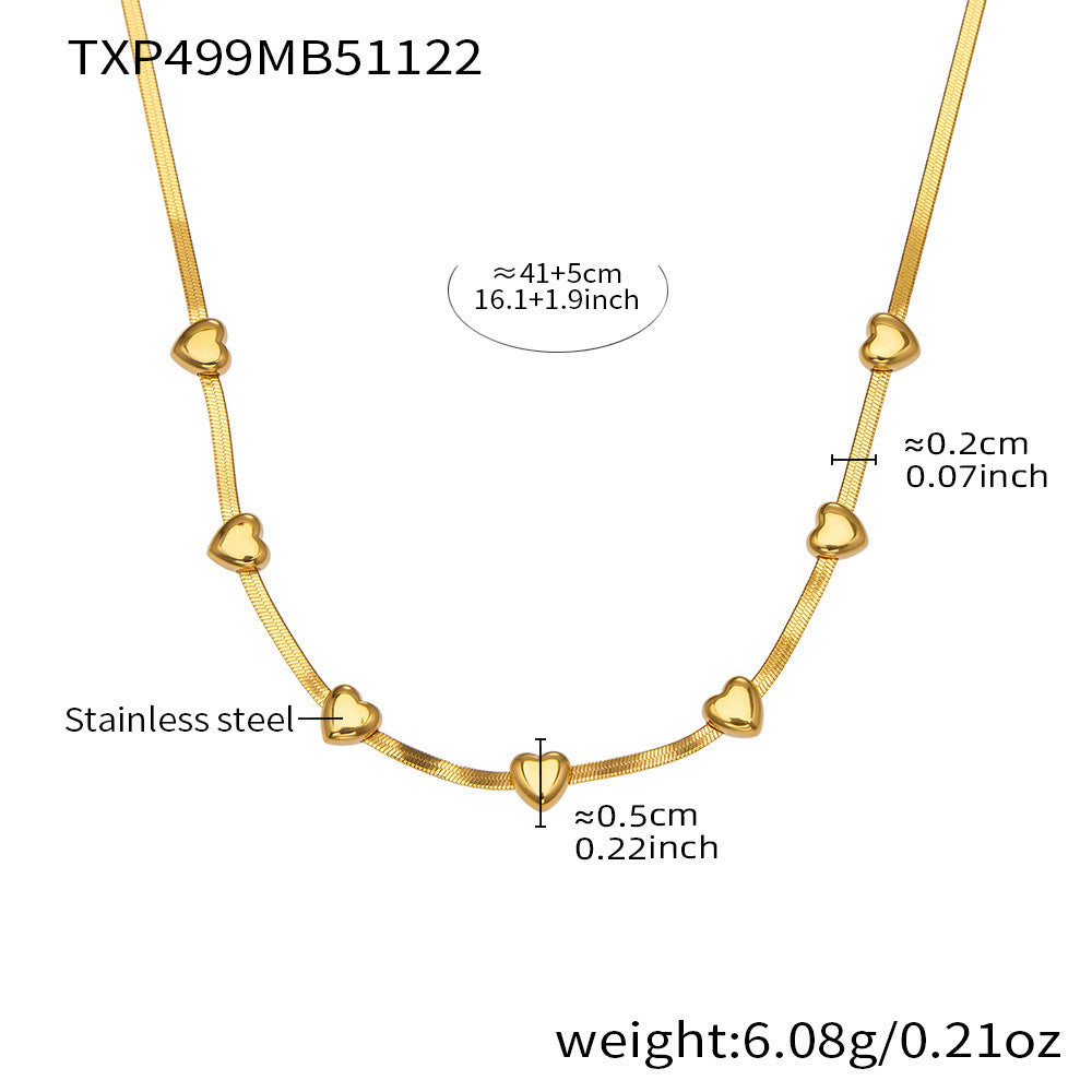 316L Stainless Steel Pavé Zircon Charm Blade Chain Jewelry - Image 8