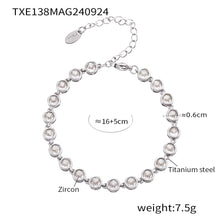 316L Stainless Steel Pave 3A Zircon Colorful Bracelet & Necklace Collection - Image 12