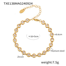 316L Stainless Steel Pave 3A Zircon Colorful Bracelet & Necklace Collection - Image 2