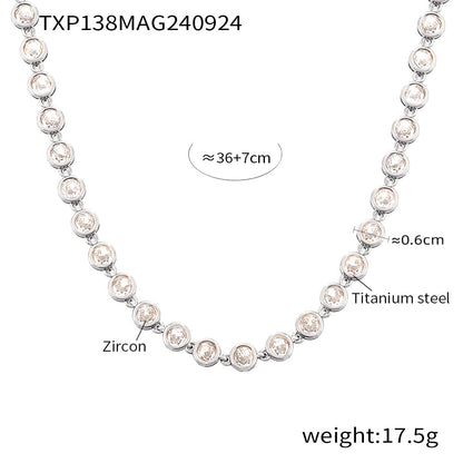 316L Stainless Steel Pave 3A Zircon Colorful Bracelet & Necklace Collection - Image 5