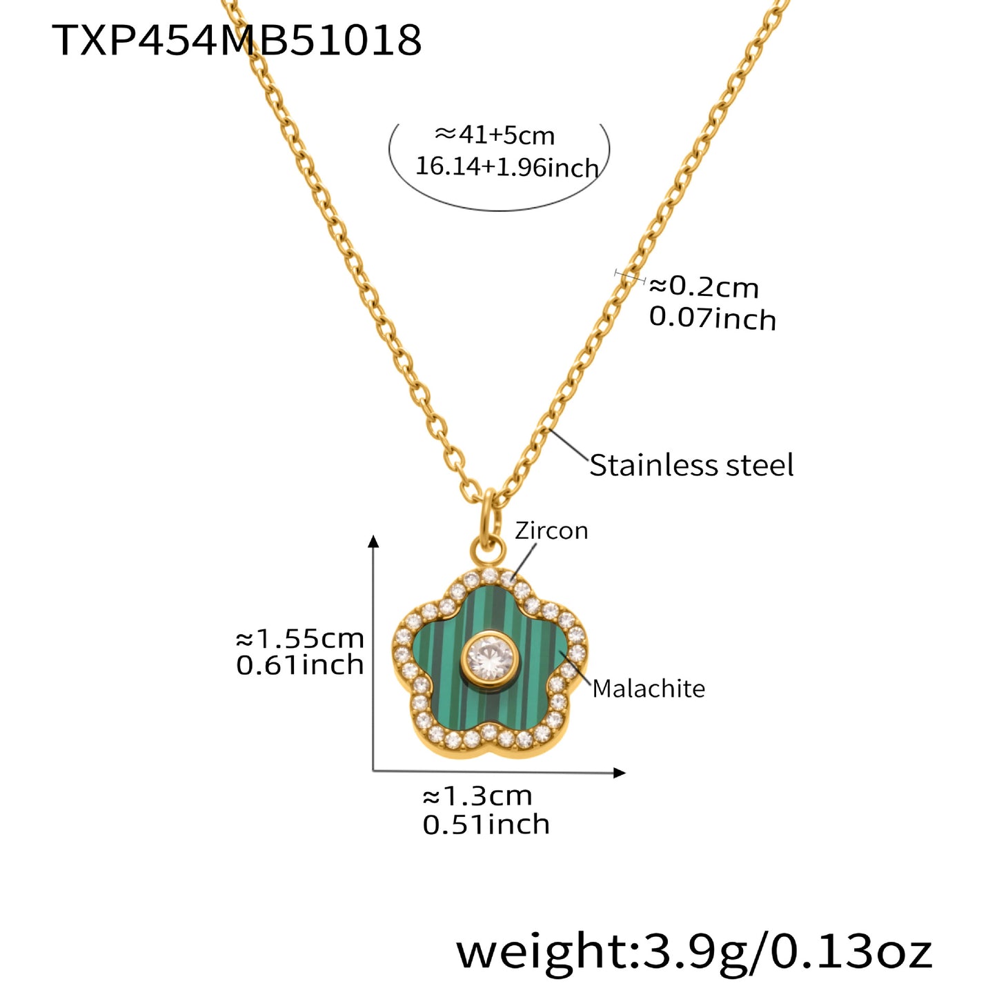 316L Stainless Steel Faceted Gemstone & Pave Clover Jewelry