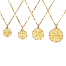 316L Stainless Steel Pave Zircon Initial Disc Pendant Necklace - Image 15