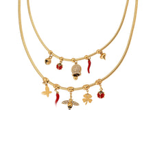 316L Stainless Steel Pave Zircon Interchangeable Charm Choker Necklace - Image 1