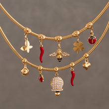 316L Stainless Steel Pave Zircon Interchangeable Charm Choker Necklace - Image 3